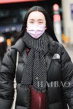 LP Scarf 190 CM In Black White Cashmere 645515