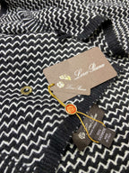 LP Scarf 190 CM In Black White Cashmere 645515