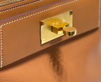 Hermes Bag Brown with Gold Buckle Calfkin 250264