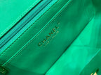 flap bag mini 20cm dark green caviar gold hardware