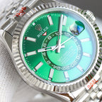 Rolex Sky-Dweller 42mm Silver Blue Green Dial