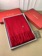 LP Grande Unita Scarf 200 CM In Dark Red Cashmere 378392