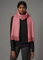 LP Grande Unita Scarf 200 CM In Salmon Pink Wool Cashmere 378393
