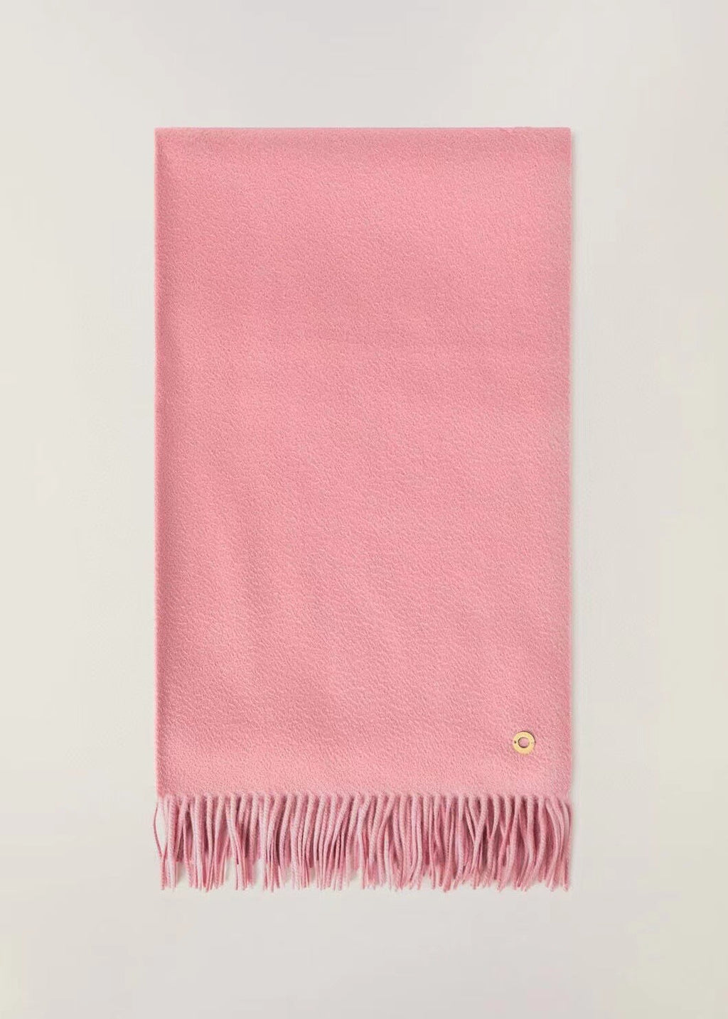 LP Grande Unita Scarf 200 CM In Salmon Pink Wool Cashmere 378393