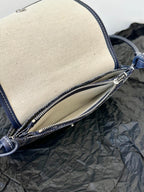 PLUMET POCKET WALLET 20 IN NAVY BLUE GOYARDINE CANVAS AND LAMBSKIN TRIM