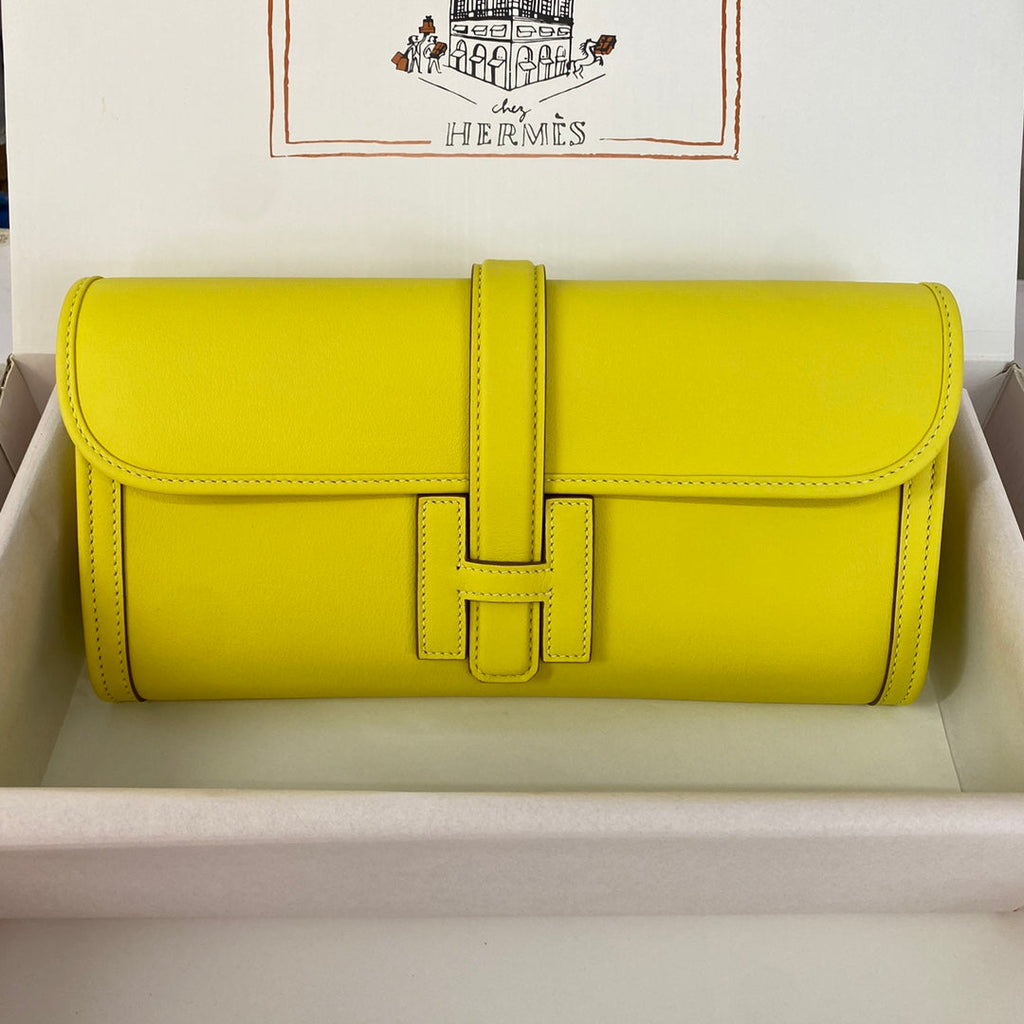 HM Jige 29 Lemon Yellow Swift Calfskin 229025