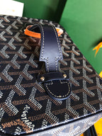 MUSE VANITY CASE 20 IN NAVY BLUE GOYARDINE CANVAS