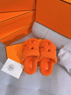 chypre sandal orange lamb wool