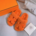 chypre sandal orange lamb wool