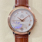 Omega De Ville 32.7mm Pink Gold White Dial