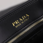 PRA LARGE 39 TOTE IN BLACK CALFSKIN GOLD HARDWARE