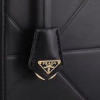 PRA LARGE 39 TOTE IN BLACK CALFSKIN GOLD HARDWARE