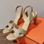 SLINGBACK SANDAL ETERNITE 75 BEIGE LAMBSKIN
