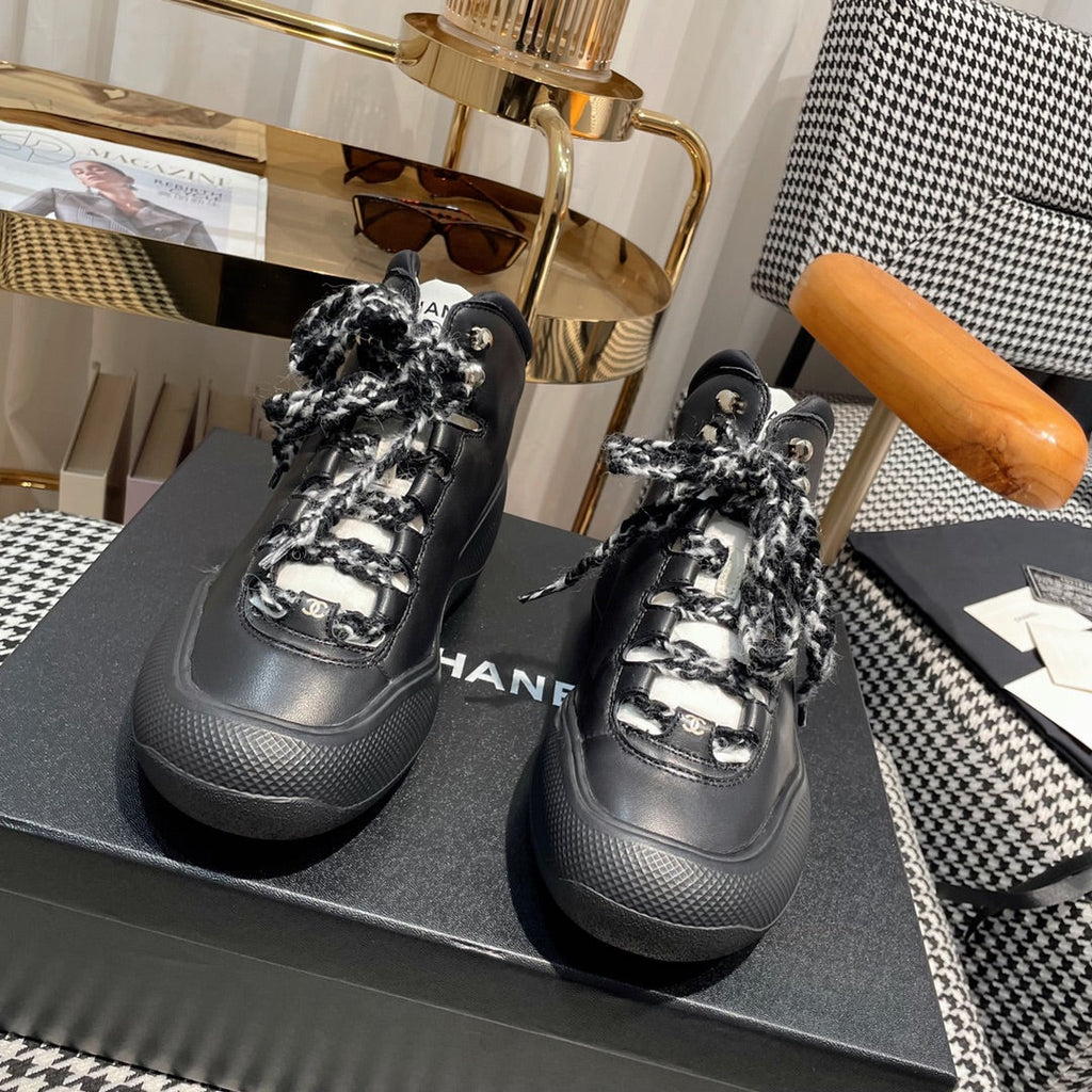 CC Sneaker In Black Lambskin 144801