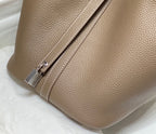 Picotin Lock Etoupe Togo Leather Silver Hardware