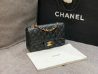 flap bag mini 20cm black lambskin gold hardware