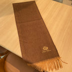 LP Grande Unita Scarf 200 CM In Earth Brown Mix Caramel Cashmere  686571