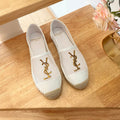 SL YVES LOGO SLIP ON WHITE CALFSKIN AND MESH