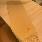 LP Grande Unita Scarf 190 CM In Beige Gradient Orange Cashmere 687750