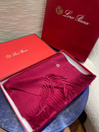 LP Scarf Plain 180 CM In Dark Red Pink Cashmere  141432