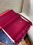 LP Scarf Plain 180 CM In Dark Red Pink Cashmere  141432