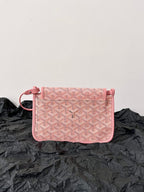PLUMET POCKET WALLET 20 IN PINK GOYARDINE CANVAS AND LAMBSKIN TRIM