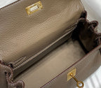 HM Mini Kelly 20cm Elephant Gray Togo Leather Gold Hardware
