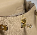 HM Mini Kelly 20cm Beige Togo Leather Gold Hardware