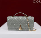 my cd mini 21 rock gray petent calfskin