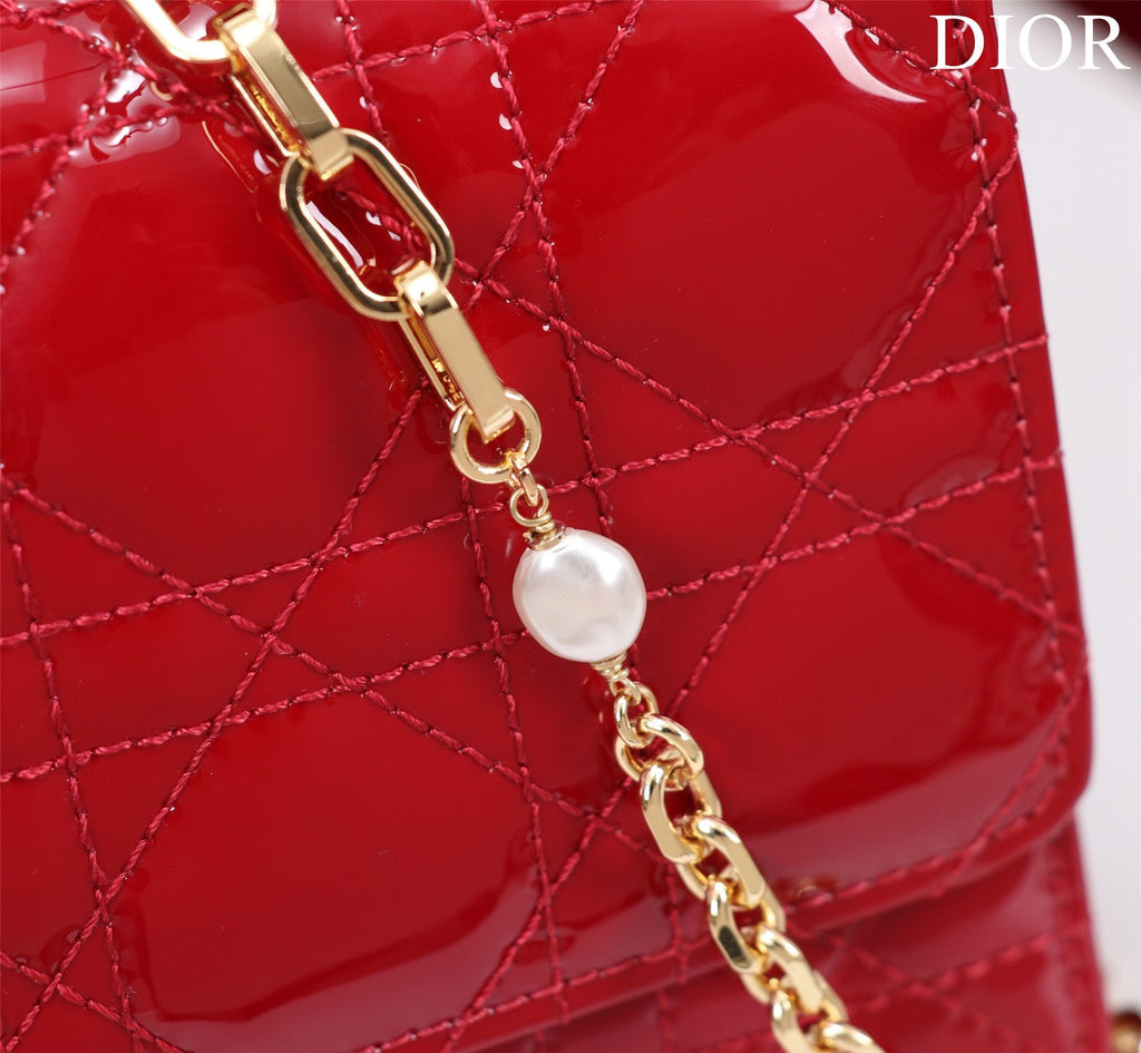 my cd mini 21 red patent calfskin