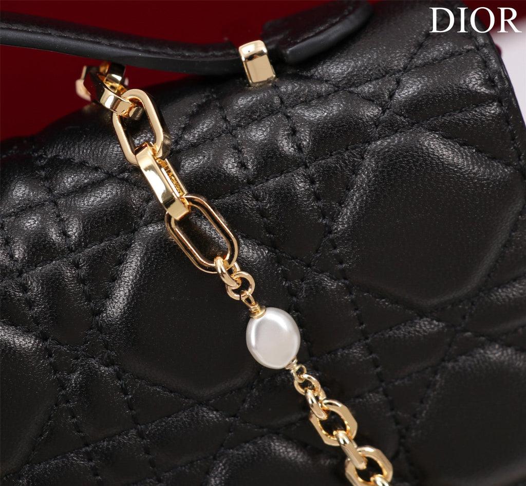 my cd mini 21 black lambskin