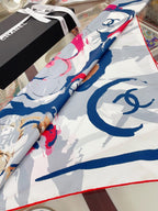 CC Square Scarf 90 CM In Colorful Silk Twill  407436