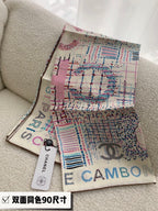 CC Square Scarf 90 CM In Colorful Silk 288744