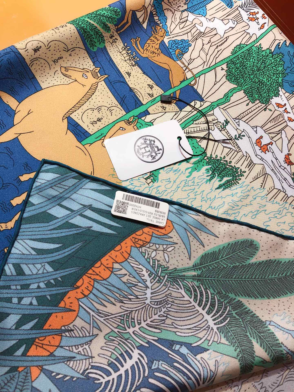 Le Carnaval Des Animaux Scarf 90 CM In Colorful Silk Twill 288861