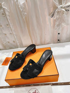 OASIS SANDALS LAMBSKIN ATTACH CRYSTAL-BLACK