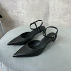 cl kitten with strap 45 black lizard stamped calfskin
