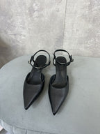 cl kitten with strap 45 black lizard stamped calfskin
