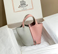 picotin lock 18 pink grey togo shw
