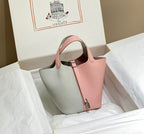 picotin lock 18 pink grey togo shw