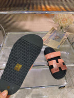 CHYPRE SANDAL OMBRE LIGHT PINK BROWN CALFSKIN