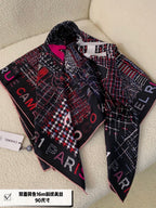CC Square Scarf 90 CM In Colorful Silk 185146