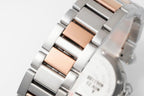 pasha 30mm quartz pink gold steel white dial