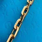 coussin pm 26cm blue monogram empreinte calfskin