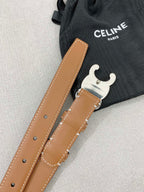 CL Sliver 25mm Triomphe Enamel Monogram Brown Calfskin 580678