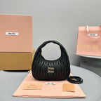 MINI HOBO 20 BAG IN BLACK LAMBSKIN