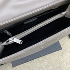 LOULOU MEDIUM 32 GREY QUILTED LEATHER SILVER HARDWARE