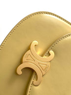 TEEN CHAIN BESACE TRIOMPHE 15.5CM YELLOW CALFSKIN