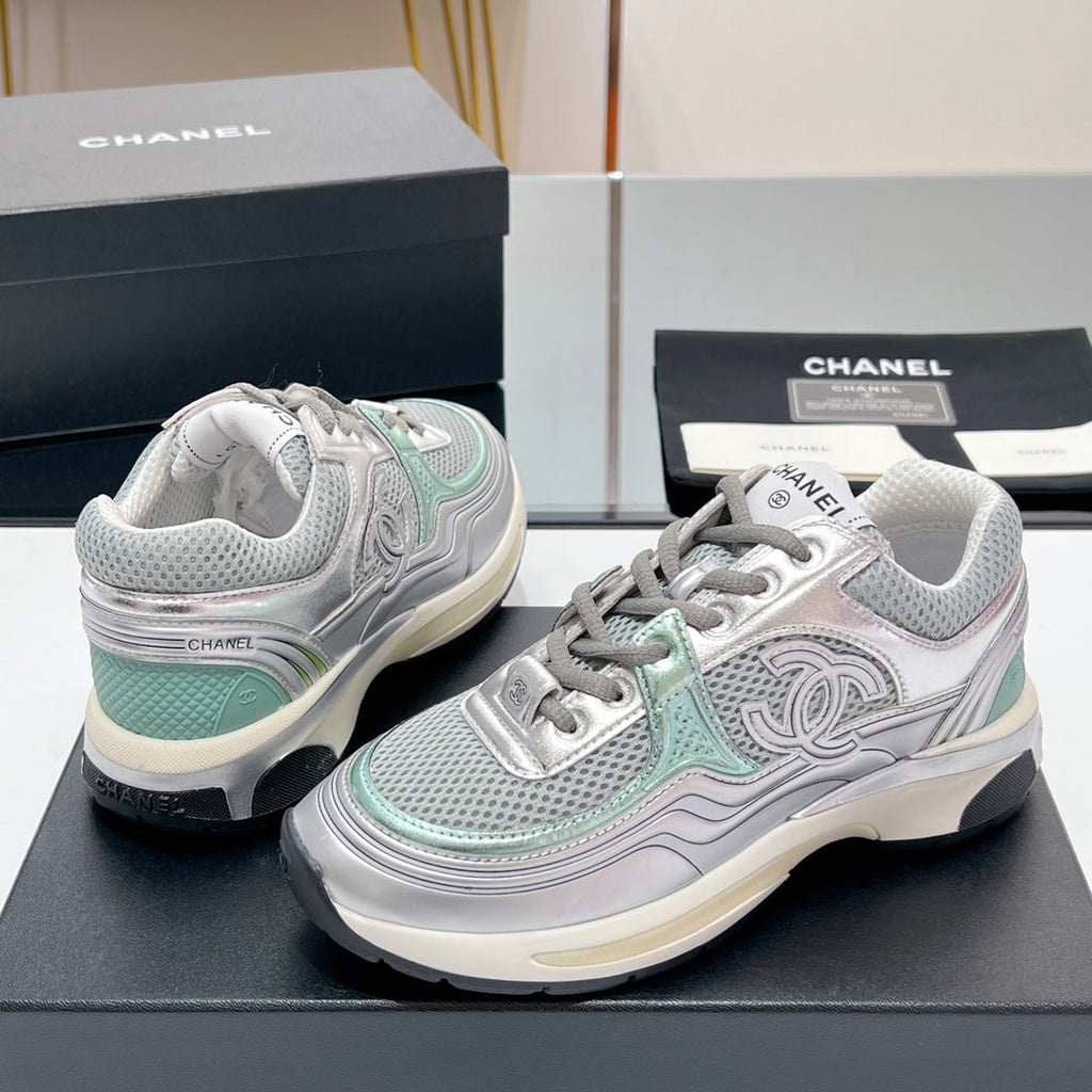 CC Sneaker In Grey Mesh Fabric 149789