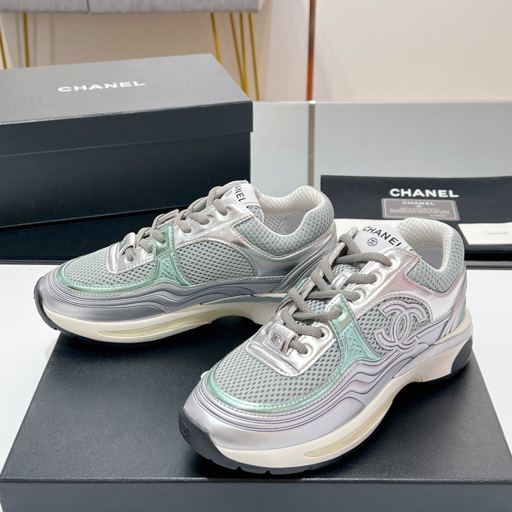 CC Sneaker In Grey Mesh Fabric 149789