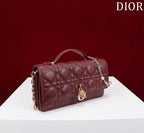 my cd mini 21 burgundy lambskin